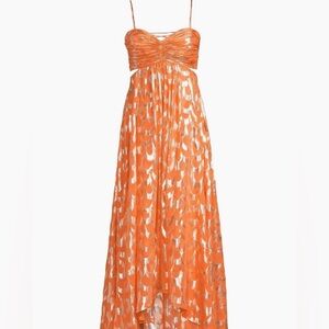 Delfi Orange and gold maxi